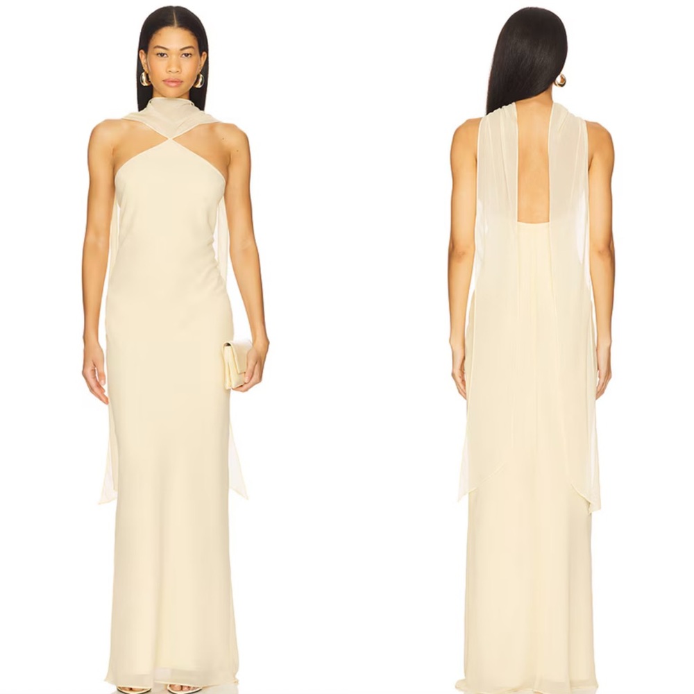 Amanda Uprichard Ashton Maxi Dress in Cornsilk Yellow Size XS NEW! New with tags